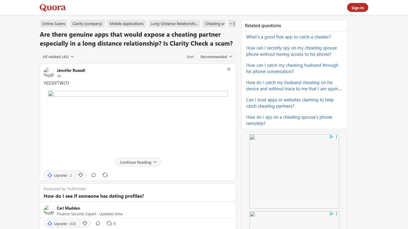 Are there genuine apps that would expose a cheating partner especially in a long distance relationship? Is Clarity Check a scam? - Quora